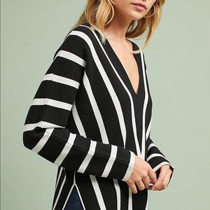 Anthropologie | Moth black & white striped sweater